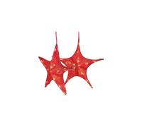 Lot de 2 étoiles de Noël pliables Ø 65 cm avec LED