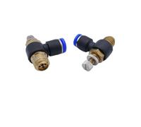 Lot de 2 étriers pneumatiques d'évacuation/clapet anti-retour d'étranglement 1/4" - 8 mm - Raccord de tuyau IQS