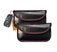 Lot De 2 Etui Anti Rfid,Pochette Anti Rfid Protection Carte,Pochette Thermique Badge Telepeage,Protege Carte Bleue Piratage,Housse Portable Key Bag,Convient Pour Etui Pochette Faraday Voiture(Schwarz)