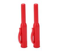 Lot de 2 étuis à Crayons de Charpentier, Design Standard pour la Construction de Machines, Bonne Protection, Long Nez, Trou Profond, Couvre-marqueurs pour le Travail du Bois avec Clip avec(Rouge)