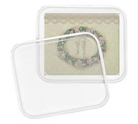 Lot de 2 étuis à fermeture éclair rigides transparents pour petits articles, jouets, blocs de construction, puzzles, cosmétiques, sacs de rangement semi-rigides pour articles de toilette (35 x 31 x 5