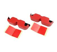 Lot de 2 étuis à lunettes de voiture pare-soleil ABS noir (rouge)