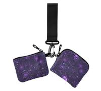Lot de 2 étuis à monnaie pour femme avec poche zippée pour pièces de monnaie et cartes de visite Violet, Crâne de vampire - Violet, 1 size, Décontracté