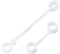 Lot de 2 étuis de protection en silicone pour divers adaptateurs de charge, adaptateurs de câble, sangles de câble (blanc)