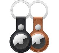 INF Pack de 2 étuis de Protection Support AirTag, Offre Une Protection Contre l'usure, Double Ouverture, avec Porte-clés, Compatible AirTag, Simili Cuir