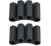 Lot de 2 étuis de rangement pour perceuse électrique avec embouts hexagonaux 1/4 compatibles avec les outils de visseuse à percussion, noir