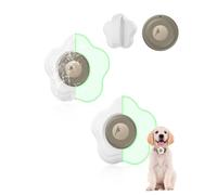 Lot de 2 Étuis pour Motorola Moto Tag 2 Smart Tracker - Support Silicone pour Collier Chien et Chat - Powfix Protection Antichoc Résistante à l'eau - pour Bagages et Sacs - Blanc