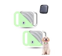 Lot de 2 Étuis pour UGREEN FineTrack Smart Tracker - Support Silicone pour Collier Chien et Chat - Powfix Protection Antichoc Résistante à l'eau - pour Bagages et Sacs - Blanc