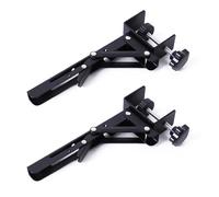 Lot de 2 Extension Bureau, 25,4cm Bureau étendu en Acier Inoxydable Plateau de Clavier Pliables Support D'étagères de Clavier Pinces en C Réglables Rallonge Table Pliable pour Table DIY Bureau