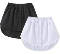 Lot de 2 extensions de chemise - Pour femme - Ourlet décontracté, b, 3XL
