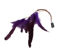 Lot de 2 extensions de cheveux en plumes style bohème, à clip, pompons, bijou de tête, plumes, bijou de cheveux, pour Halloween, carnaval, cosplay, violet