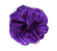Lot de 2 extensions de cheveux synthétiques bouclés en forme de beignet pour chignon, queue de cheval pour femmes, filles, enfants, chouchous élastiques pour décorer les cheveux (1/2 pièces)