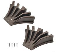 Lot de 2 extensions de gouttière pour rediriger l'eau de pluie et protéger votre propriété (marron)