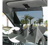 Lot de 2 extensions de pare-soleil de voiture universelles avec protection contre l'éblouissement polarisé, bloqueur de soleil, extension de visière réglable pour pare-soleil de voiture, pare-soleil
