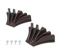 Lot de 2 extensions d'inverseur d'eau de pluie pour gouttières compatibles avec les becs de descente de 3 x 4 et 2 x 3, contrôle du débit d'eau, protège les fondations et la pelouse (marron)