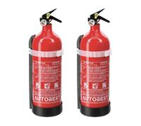 Lot de 2 extincteurs 2kg classe ABC avec manomètre - AUTOBEST