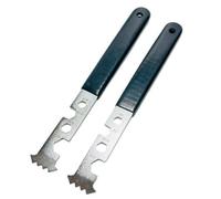 Lot de 2 extracteurs de pavés à Micro-Dents avec poignée Ergonomique et grattoir à Double Articulation - Outil de dépose pour terrasse, allée, aménagement paysager