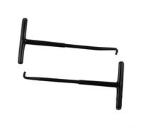 Lot de 2 extracteurs de ressort d'échappement avec poignée en T avec crochet à 30 degrés pour silencieux de moto, tambour de frein et tondeuse à gazon, kit d'outils à main en métal rouge pour