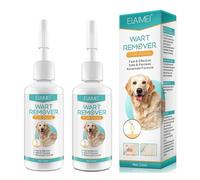 Lot de 2 extracteurs de verrues pour chien - Pour tous les types de chiens et chiens de petite, moyenne et grande taille, chaque flacon de 20 ml, anti-verrues puissantes, sans danger et sans douleur