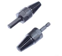 Lot de 2 extracteurs de vis cassées, tige hexagonale pour tournevis, outil de retrait de vis efficace pour vis endommagées, construction en acier de 80 mm avec