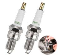 Lot de 2 F6RTC Bougie D'allumage Borne Solide Remplacer, Bougies D'allumage de Voiture Compatibles avec NGK BPR6ES Bosch WR6DC WR7DC Denso W20EPR-U MTD Champion RN9YC RN10YC OEM pour Voitures Motos