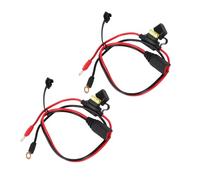 Lot de 2 faisceaux de fils, compatibles avec NOCO GC002 X-Connect M6 (6,35 mm) avec connecteur terminal à œillets pour chargeur de batterie, accessoires pour NOCO