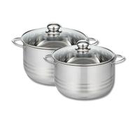 Lot de 2 faitouts 20 et 24 cm en acier inoxydable sans PFAS Brillant Elo