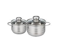 Lot de 2 faitouts - FACKELMANN - Elo Brillant - Acier inoxydable - Sans PFAS - 12 et 14 cm