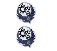 Lot de 2 - Fallout 4 Brotherhood of Steel Logo - Thermocollant / Dos Thermocollant - Patch / Emblème Brodé