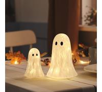 Lot de 2 Fantômes Lumineux Gertie en Verre Confetti