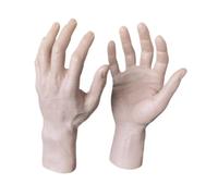Lot de 2 fausses mains pour Halloween et pratique des ongles
