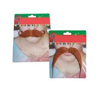 Lot de 2 fausses moustaches autocollantes pour Halloween, Noël, mascarades, déguisements, cadeaux