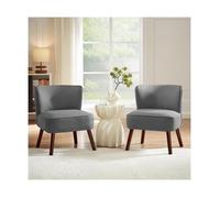 Lot de 2 fauteuils Cocktail - Sicaan - JOFI - Tissu - L.56 x P.67 x H.70 cm - Gris foncé