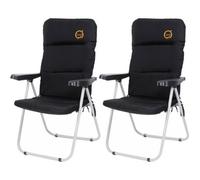 Lot de 2 fauteuils de camping confort pliables - O'Camp - Multipositions - 70 x 105 x 62 cm