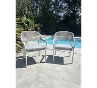Lot de 2 fauteuils de jardin - blanc