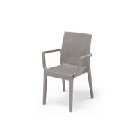 Chaise tourterelle en résine empilable DAFNE-T