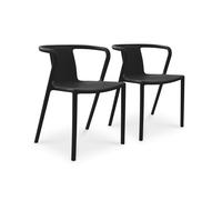 Lot de 2 fauteuils de jardin empilables en polypropylène