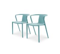 Lot de 2 fauteuils de jardin empilables en polypropylène