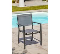 DCB Garden Fauteuils de jardin en alu, toile plastifiée Lot de 2
