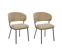 Lot de 2 Fauteuils Design "Alba" 79cm Taupe