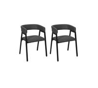 - Lot de 2 fauteuils design ATOME - Gris foncé - Atome