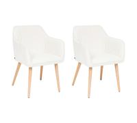 Lot de 2 Fauteuils Design "Visoca" 83cm Blanc