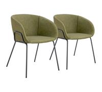 Lot De 2 Fauteuils En Simili Vert André Vert