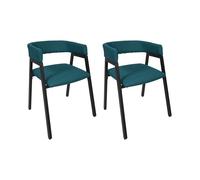 Lot de 2 Fauteuils - HOME DECO FACTORY - Atome - Design - Confort - Bleu