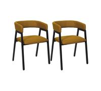 Lot De 2 Fauteuils - Home Deco Factory - Atome - Design - Ergonomiques - Jaunes