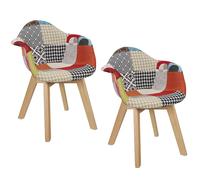Lot de 2 Fauteuils Patchwork Enfant Home Deco Factory
