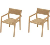Hespéride Fauteuil repas empilable Temeira rotin et acacia