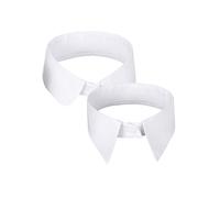 Lot de 2 Faux Cols de Chemisier détachables pour Hommes, Faux col Peter Pan et Collier Ras du Cou à Revers Pointu