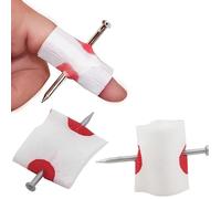 Lot de 2 faux ongles farces à travers les doigts, tour de magie effrayant pour Halloween, fête du poisson d'avril, gadget de blague magique