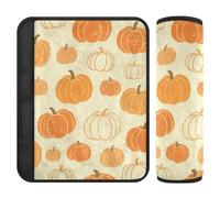 Lot de 2 faux paillettes jaune citrouille automne ceinture de sécurité coussin stop ceinture de sécurité coupe dans le cou pour sac accessoires para carro